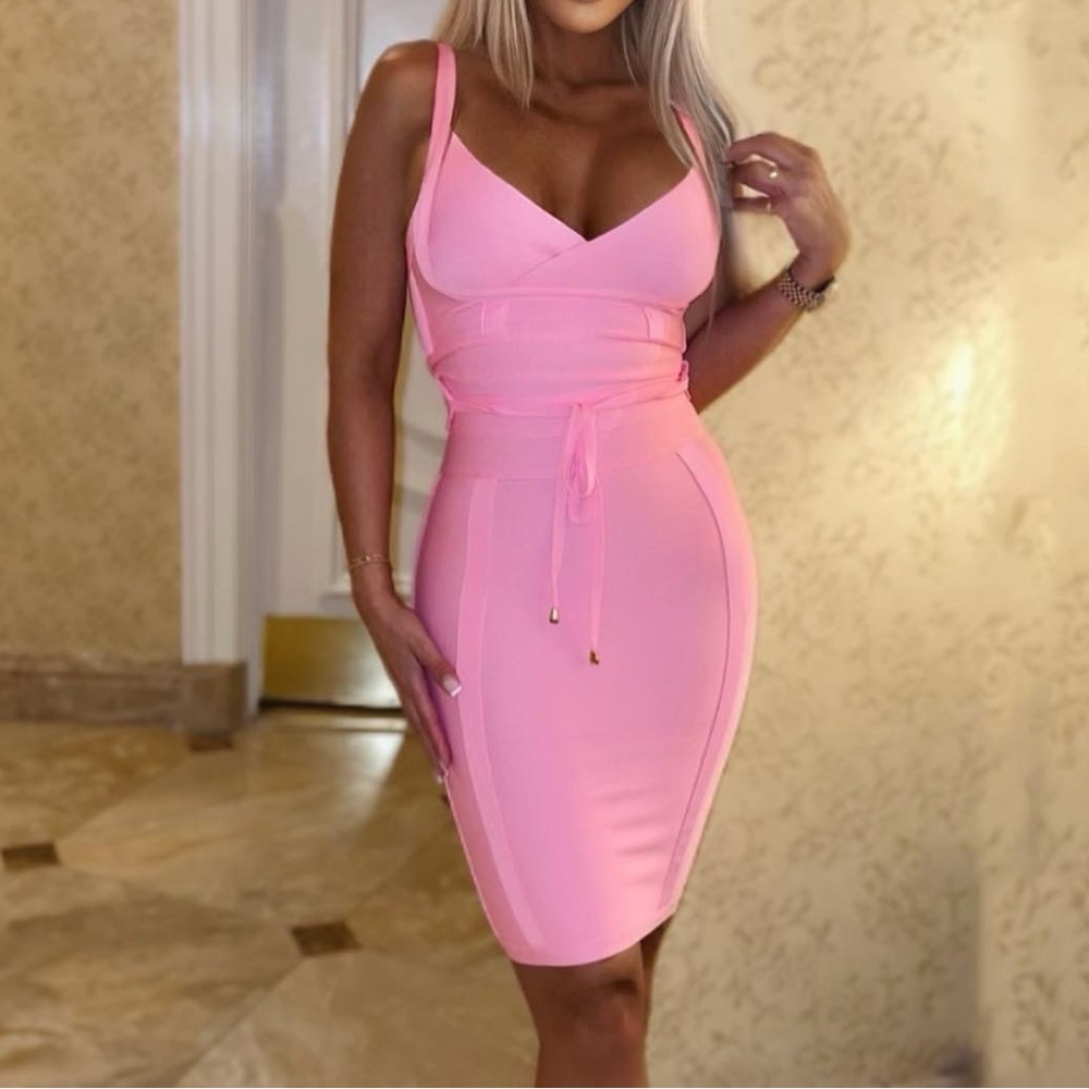 Pink bandage dress